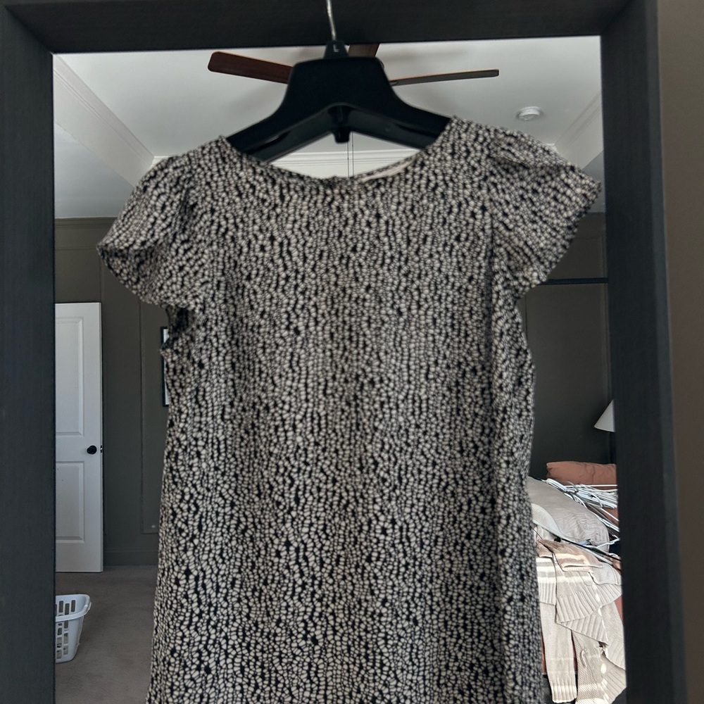 LOFT Black and White Mini Dress